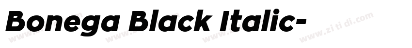 Bonega Black Italic字体转换